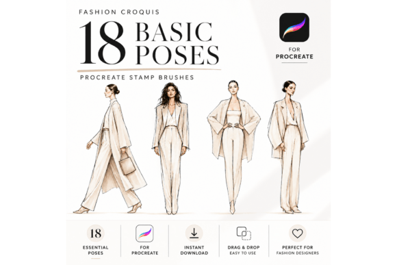 Download Female Fashion Figure | Basic | 18 Poses - Fashion Collection