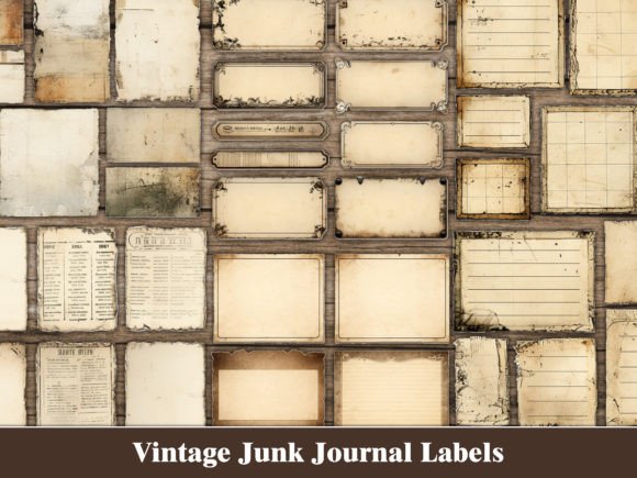 Download Vintage Labels Junk Journal Craft Kit - Labels Collection