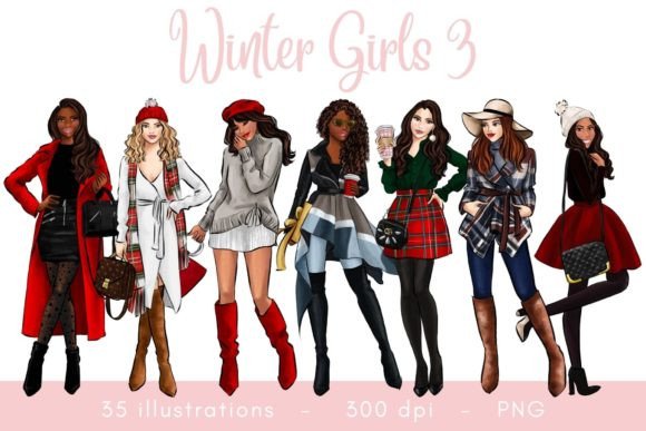 Download Winter Girls Fashion Clipart - Premium Resources