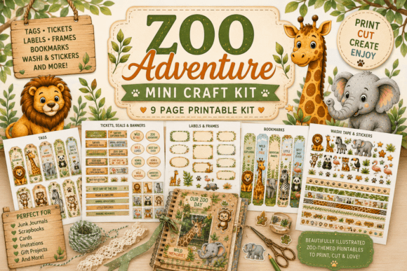 Download Zoo Day Adventure Mini Papercrafting Kit - Crafting Collection