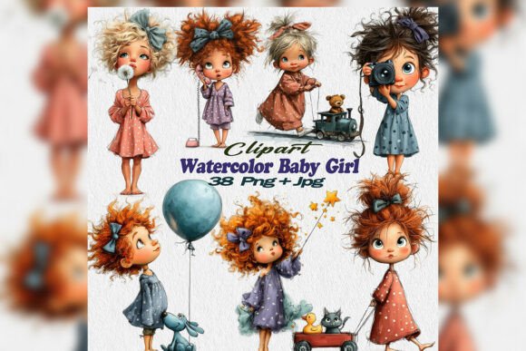 Download Whimsical Watercolor Baby Girl Easter Bu - Easter Collection