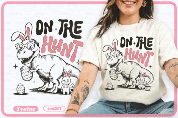 Download Dinosaur Easter PNG T-Rex on the Hunt - Easter Collection