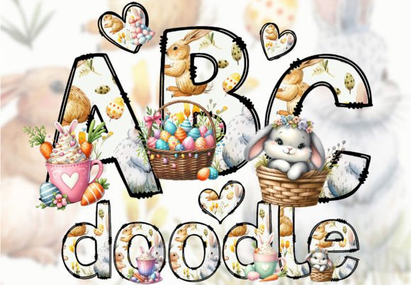 Download Doodle Alphabet Easter PNG Design Font - Easter Collection