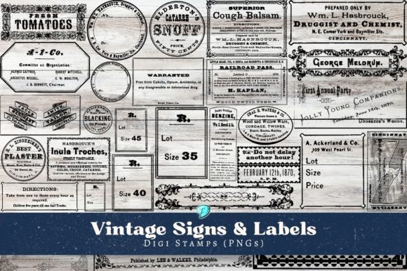 Download Signs and Labels Digi Stamps PNGs - Labels Collection